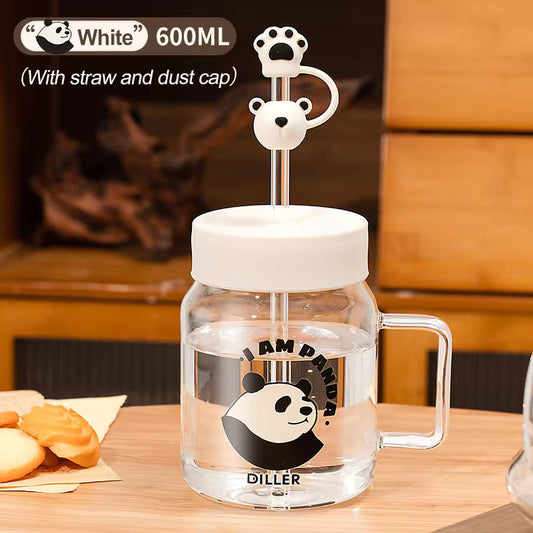 20 oz Panda High Borosilicate Glass Mug