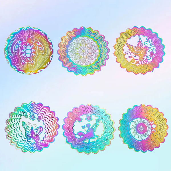 Wind Spinner 3D  Mandala Wind Chimes